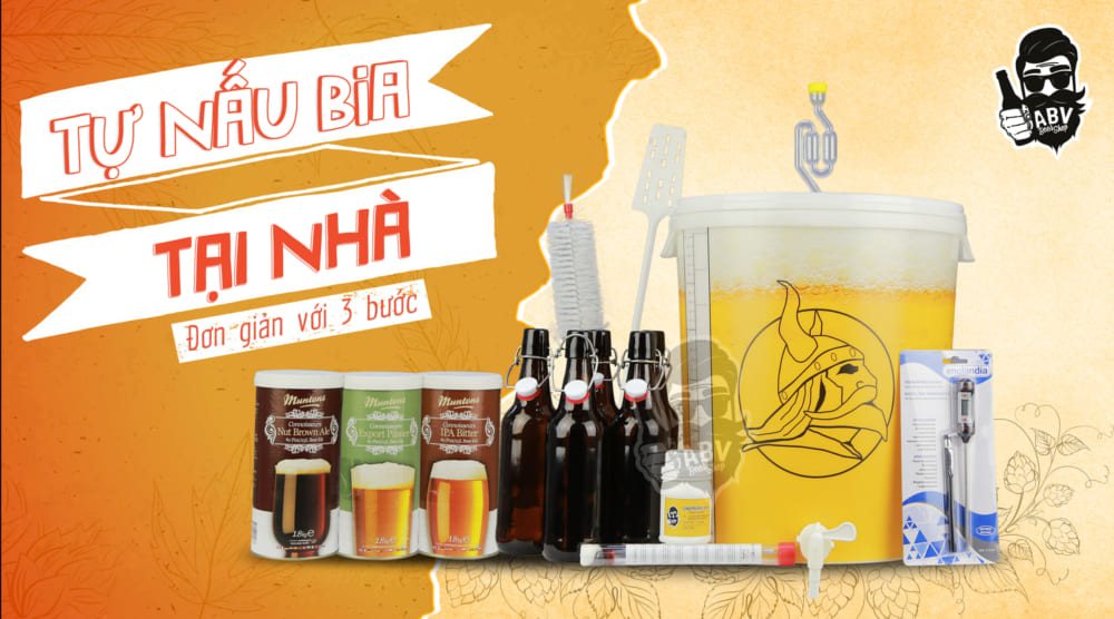 Bộ dụng cụ nấu bia cho người mới bắt đầu