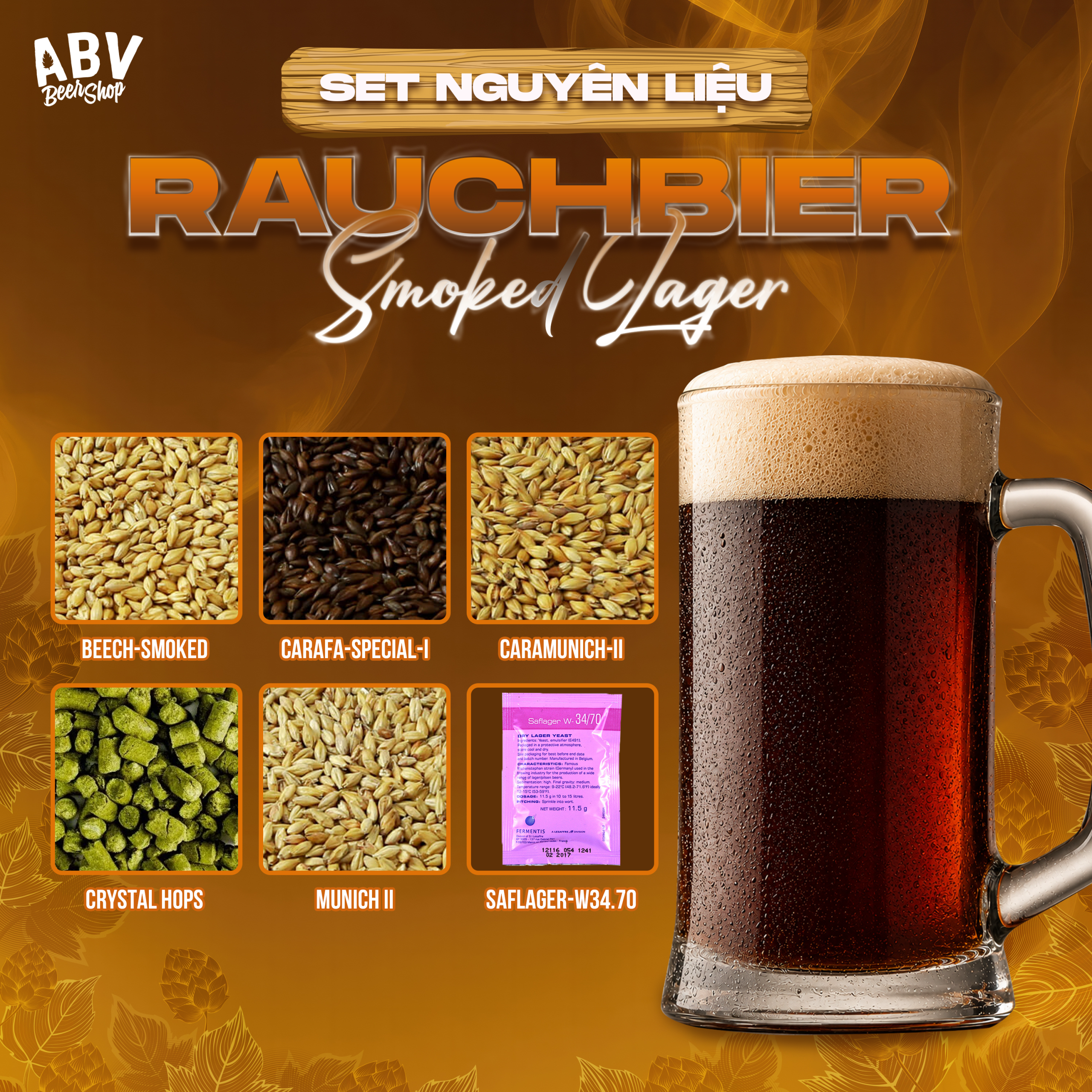 Set nguyên liệu – RAUCHBIER Smoked Lager